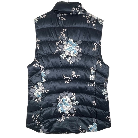 Loft Floral Women’s Puffer Vest Steel Grey Size XS - Picture 2 of 15